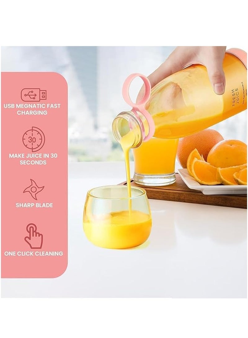 Fend Rechargeable Handheld Mini Juicer Portable Blender for Shakes and Smoothies Pink - Image 5