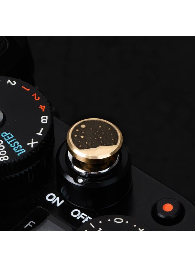 Generic - For Fuji XM5 Camera Shutter Button Xt50xt30 Second Generation Nikon Zfz30z62 Hot Boot Cover Accessories-Color:Threaded Star Sea Shutter Button—brass - Image 1