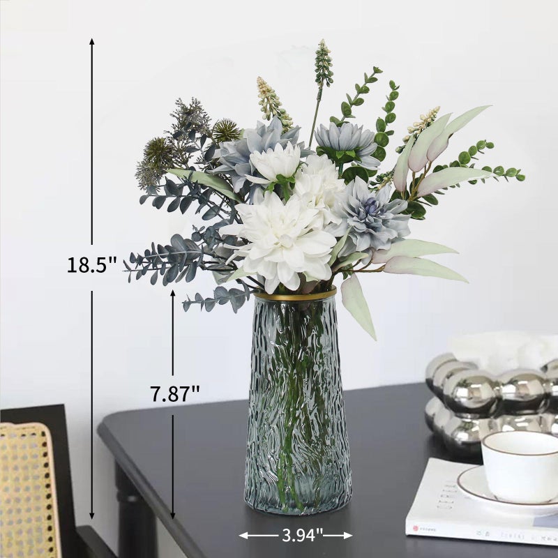 Leftover Fake Flowers in Vase,Faux Flowers in Vase,Table Centerpieces for Dining Room,Flower Centerpieces for Tables,Artificial Flowers,Kitchen Decor,Coffee Table Decor - Image 2