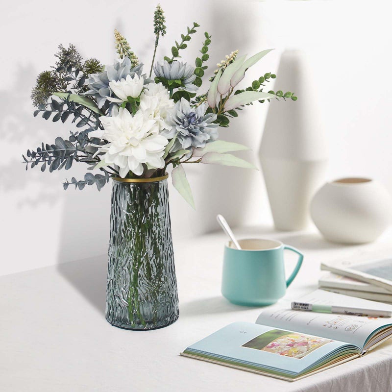 Leftover Fake Flowers in Vase,Faux Flowers in Vase,Table Centerpieces for Dining Room,Flower Centerpieces for Tables,Artificial Flowers,Kitchen Decor,Coffee Table Decor - Image 5