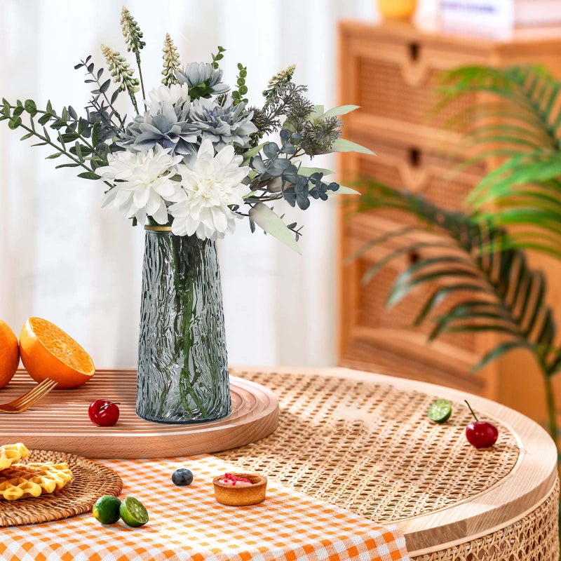 Leftover Fake Flowers in Vase,Faux Flowers in Vase,Table Centerpieces for Dining Room,Flower Centerpieces for Tables,Artificial Flowers,Kitchen Decor,Coffee Table Decor - Image 3