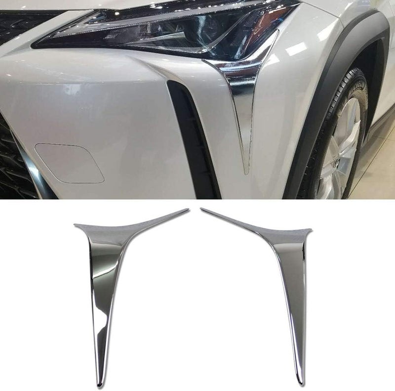 Beautost Chrome Headlight Lamp Cover Trims for Lexus UX 200 250h (2019-2021) - Image 1