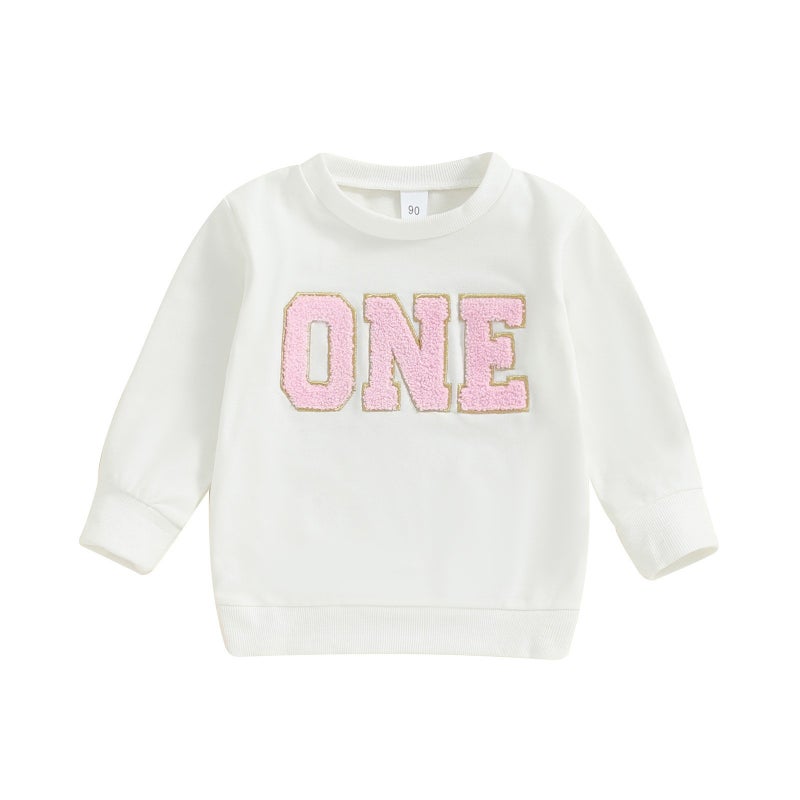 Children''s clothing a generation of foreign trade autumn girls 1-6 years old letters embroidered long sleeve sweater T-shirt - Image 3