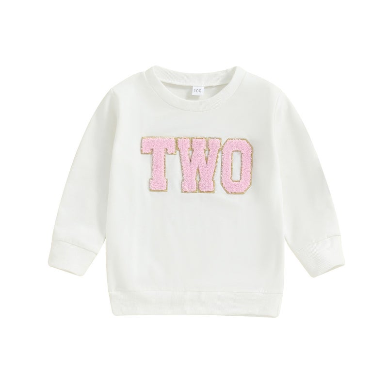 Children''s clothing a generation of foreign trade autumn girls 1-6 years old letters embroidered long sleeve sweater T-shirt - Image 4