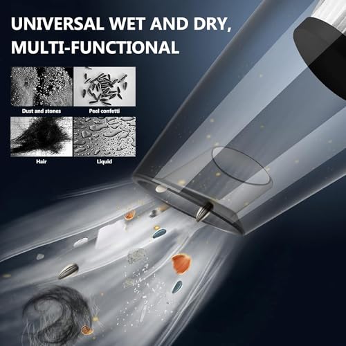 iWagon i5102 Car Vacuum Cleaner 12V High Power Handheld Car Vacuum for Deep Cleaning|110W Vacuum Motor & 5000PA Powerful Suction,16 Ft Cord, HEPA-Filter & Bag for Travel-Car Accessories(Black) - Image 3