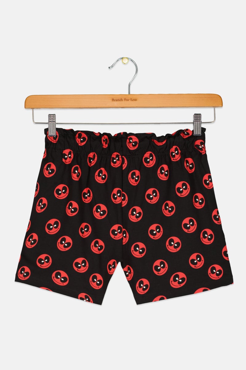 MARVEL Kids Boy Graphic Print Basic Shorts, Red - Image 2