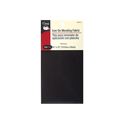 Dritz Iron-On Mending Tape, 6 x 13-Inch, 1 Count, Black - Image 2