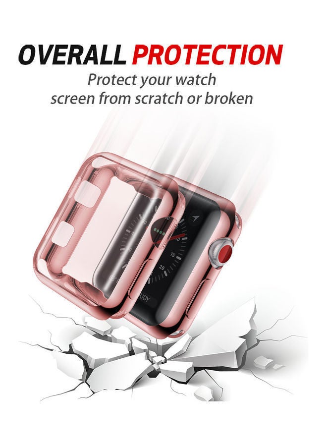 نيبمينينت غطاء حماية لساعة أبل سلسلة 2/3 ذهبي وردي - Image 3