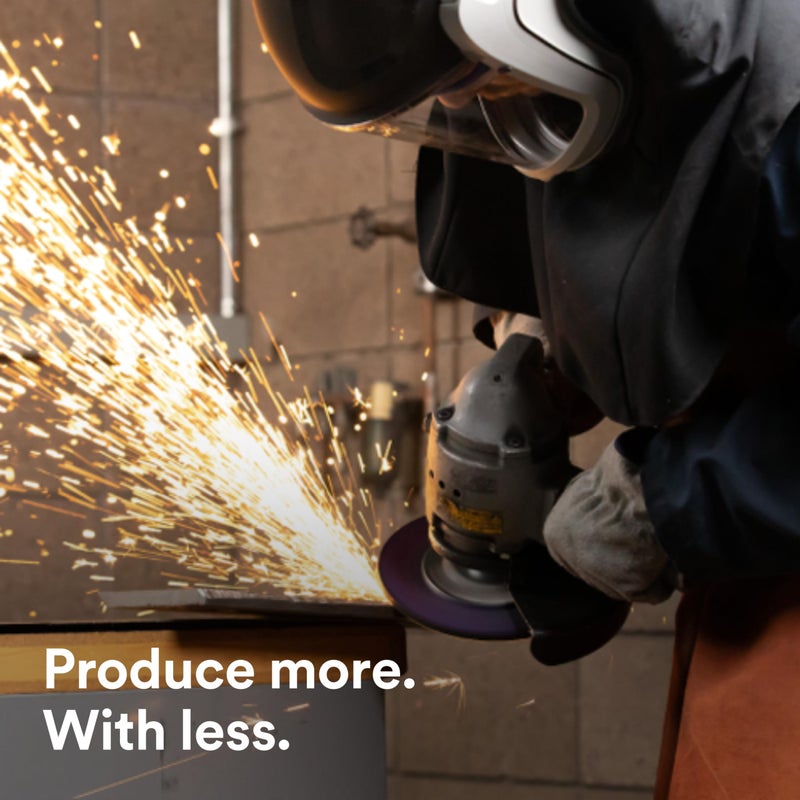 3M Cubitron 3 Depressed Center Grinding Wheel, 90002, 36+, T27, 4-1/2 in x 1/4 in x 5/8 in-11, Pack of 10, ANSI, Precision Shaped Grain, Beveling, Weld Grinding, Heavy Deburring, Slag Removal - Image 3