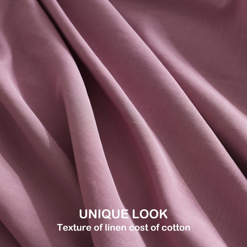 Pandatex Lilac King Size Size 4 قطع ورقة صفائح تبريد للنوم الساخن رايون الكتان المشتقة من صفائح مزيج من القطن الخيزر - Image 4