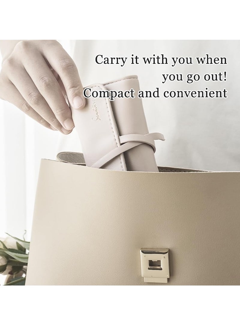 SYOSI Travel Jewelry Organizer Case Leather Jewelry case, Collapsible Jewelry Roll Leather Jewelry Storage Bags for Women Portable Travel Jewelry Storage Bag for Necklaces Earrings Rings Bracelets  - Image 5