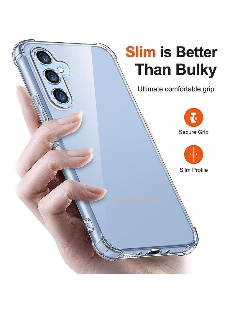 Samsung Galaxy A55 5G Clear Cover Case soft TPU Transparent Silicone Rubber Back Protective Case shock Absorbent Reinforced Corner for Samsung Galaxy A55 5G Clear - Image 4