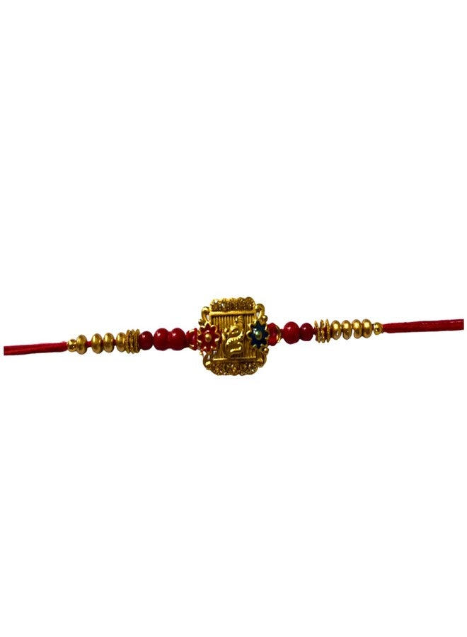 GJ Rakhi for brother, Rakhi Gift Collections, Premium Designer Rakhis Set Combo, Made in India (Design Ganesh) (5) - Image 1