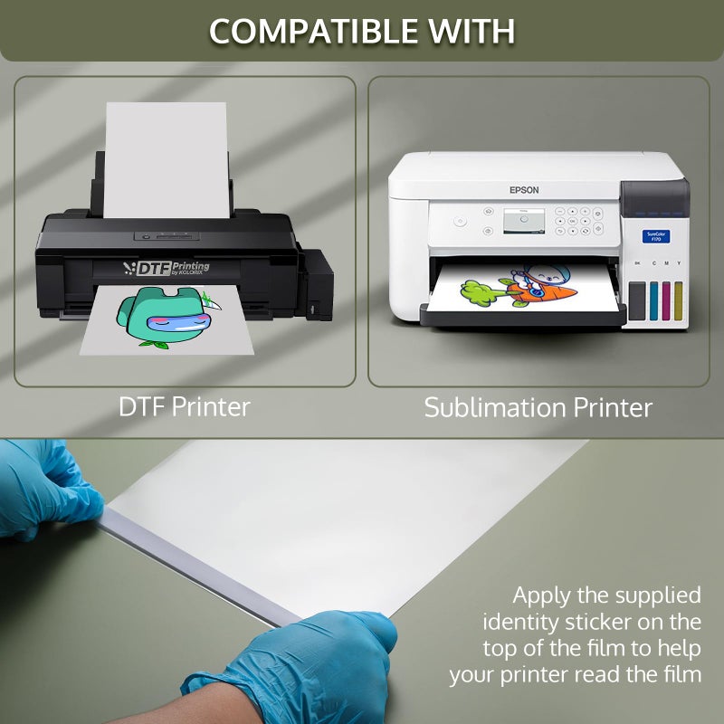 OFFNOVA All-in-1 DTF Starter Kit - 20 A4 Transfer Film Sheets, 250g White Hot Melt DTF Powder for Direct Fabric Sublimation - Image 3
