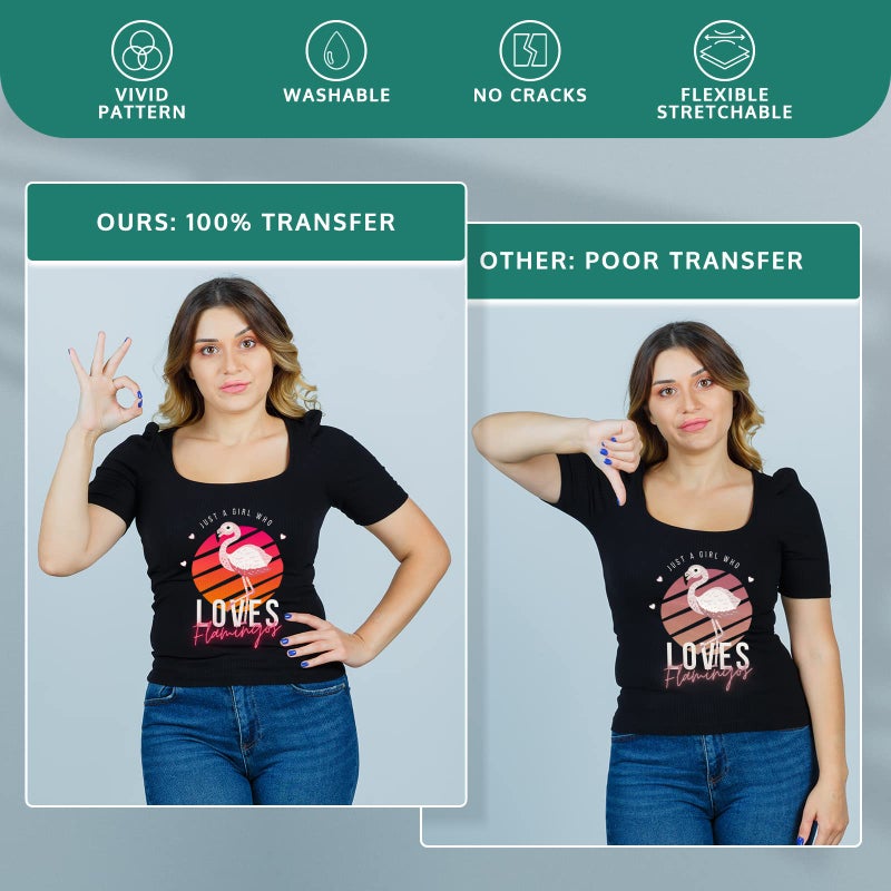 OFFNOVA All-in-1 DTF Starter Kit - 20 A4 Transfer Film Sheets, 250g White Hot Melt DTF Powder for Direct Fabric Sublimation - Image 5