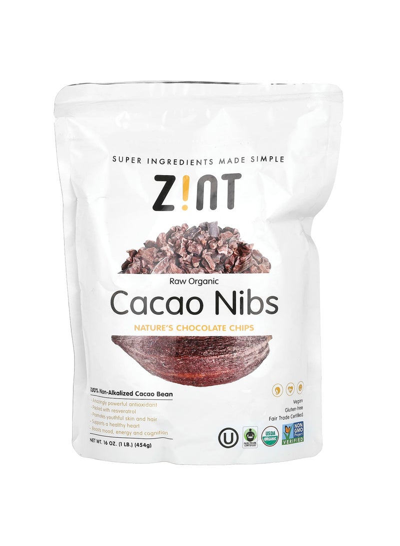 Raw Organic Cacao Nibs, 16 oz (454 g)