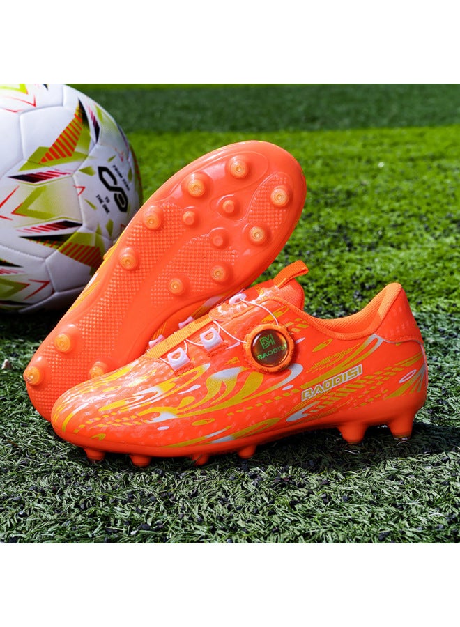 Children's Soccer Shoes With Studs For Boys And Girls, Elementary School Students' Non-slip Compeion Training Shoes With Long Studs And Rotating Buckle Z