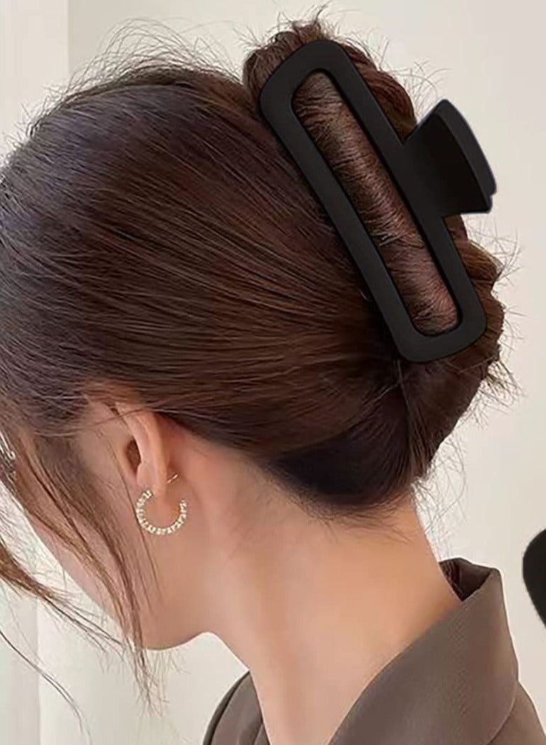 Goolsky Hair Claw Clips 5 Inch Unbreakable Square Rectangle Clip Clamp Neutral Colors for Thick Curly Long Hair Women - 2 Pack - Image 5