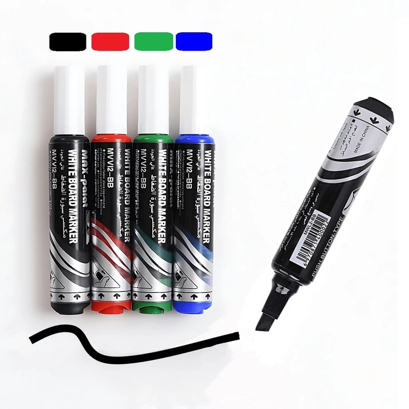 Shein 4/16-Piece Liquid Ink Pens, Push-Button Marker for Whiteboard Drawing, Back to School - 4 Colors - Image 3
