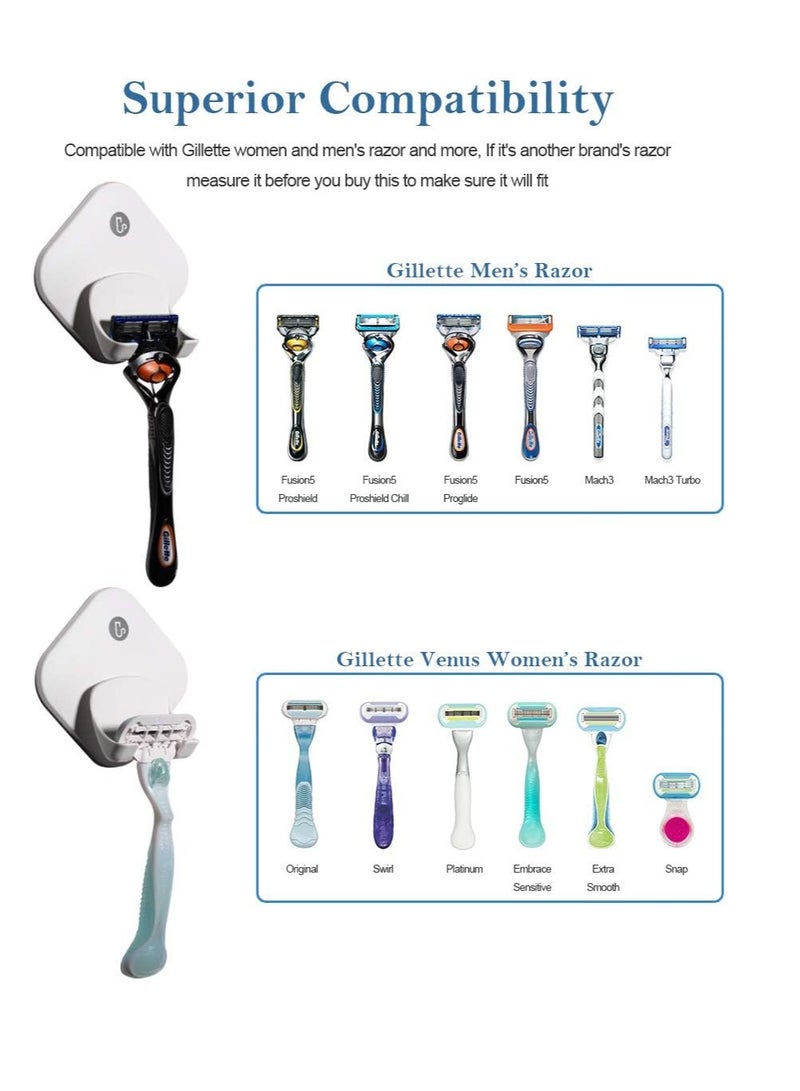 G.B.S Dual Stand for Razor and Brush Professional Deluxe Stand, Ivory - Image 2