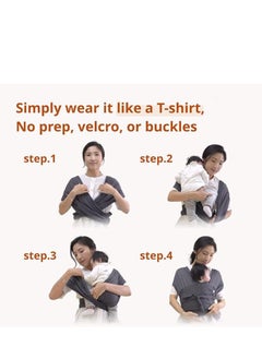 Generic Baby Wrap Carrier, Baby Sling for Newborn with Softness Cotton, Breathable Baby Hold Carrier for Toddler  - Image 4