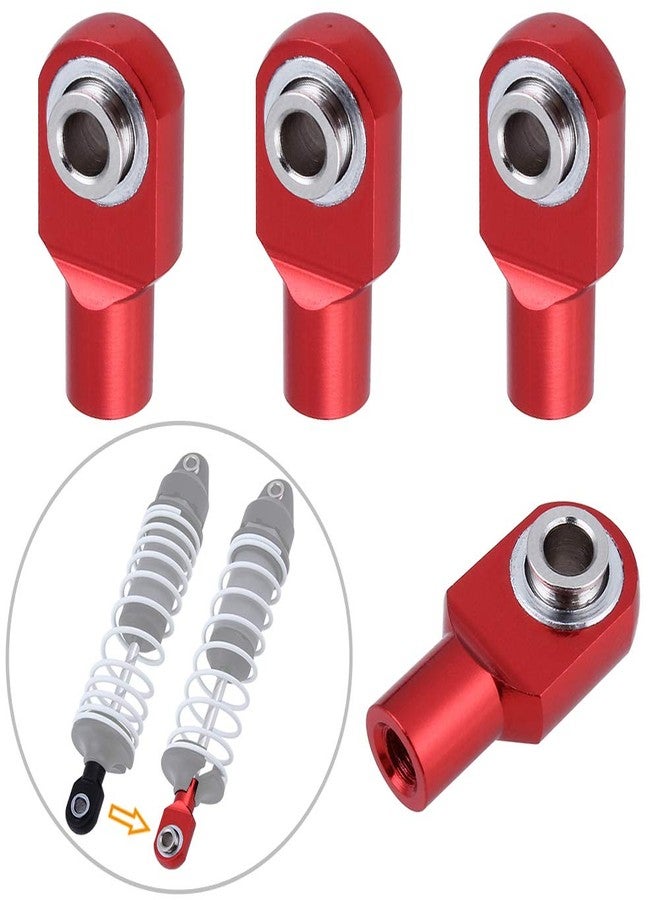 Hobbypark RC Short Rod Ends with Hollow Balls Aluminum Metal for Traxxas RC Cars, Replacement of 2742X (4-Pack) (Red) - Image 1