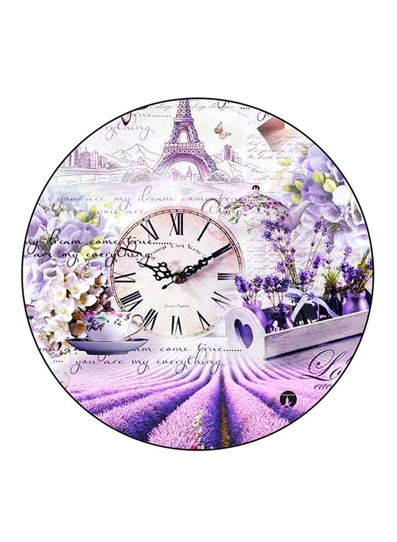 Clock Printed Mouse Pad Multicolour