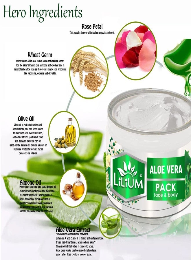 ليليوم مجموعة ليليوم للعناية بالوجه بخلاصة الصبار، تحتوي على مقشر وكريم وجل وقناع، وزنها 1000 غرام (1 كيلوغرام) - Image 4