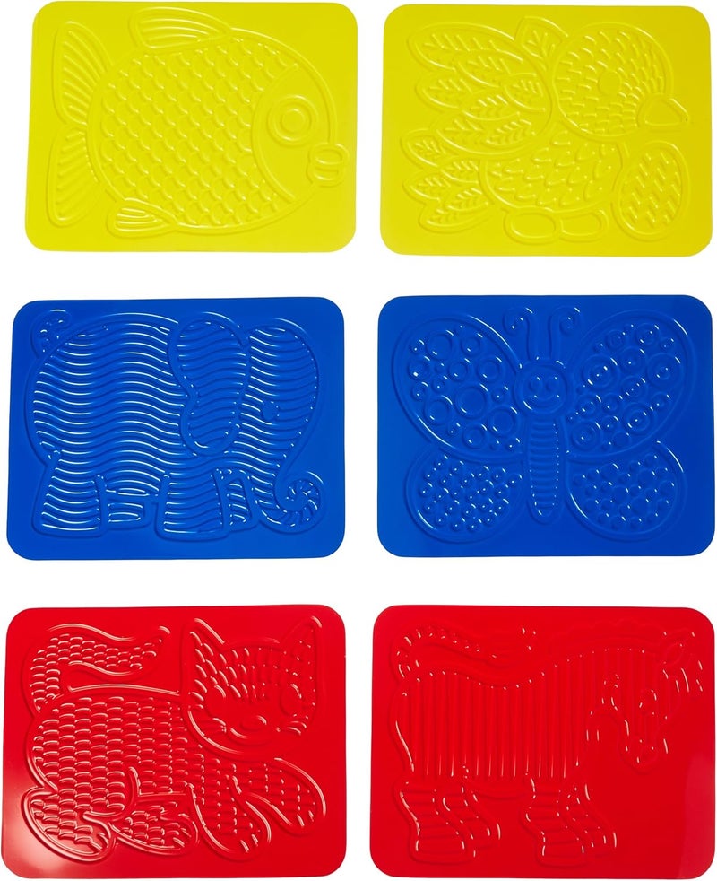 Roylco Junior Animal Rubbing Plates with Guide 85 x 11 Set of 6