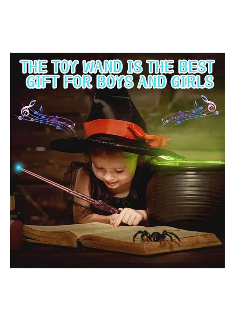 TAPIT 2PCS Light Up Magic Wizard Wand with Sound Effect, Illuminating Toy Wand for Kids, Party Costume Cosplay Accessory Halloween Favors (Brown) - Image 4