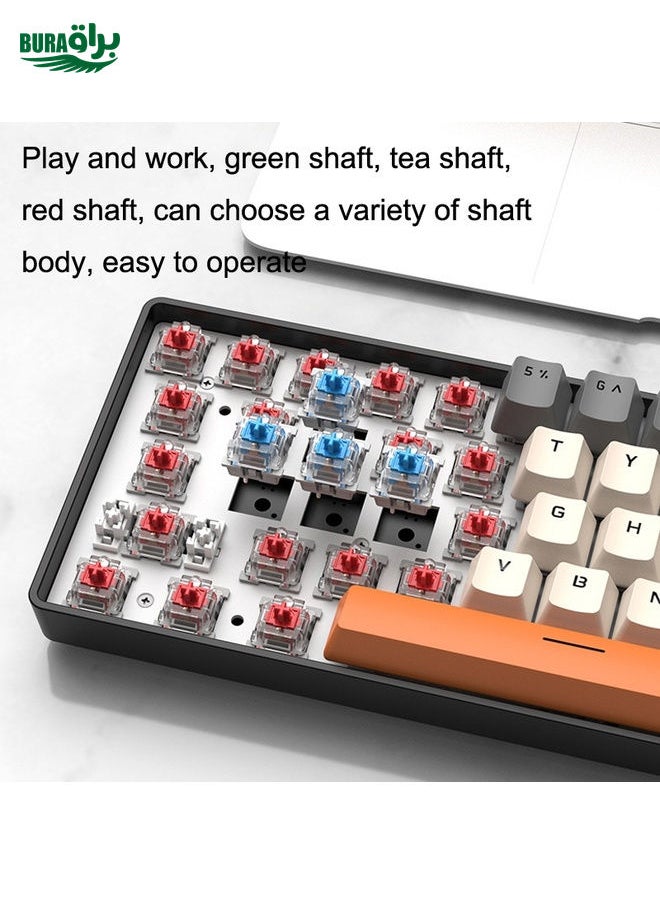 BURAQ - ZIYOU LANG T8 68 Keys RGB Gaming Mechanical Keyboard, Cable Length: 1.5m, Style: Micro Light Version Green Shaft - Image 1