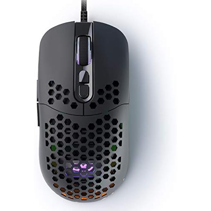 rayihni C306 70G ULTRALIGHT HONEYCOMB GAMING MOUSE GAMING PC WIRED MOUSE 7200 ADJUSTABLE DPI ERGONOMIC DESIGN USB GAMING MOUSE 7 PROGRAM BUTTONS LED BREATHING LIGHT RGB MOUSE COMPUTER NOTEBOOK GAMING - Image 1