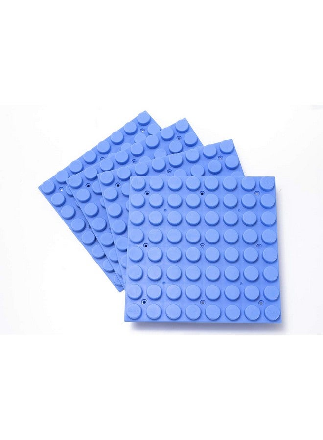 uniplay UNiPLAY Platform Building Block Base Plates - 11x11 Inch Stackable Building Platform Set, Learning Toy, Special Education for Ages 3 Months and Up (4-Piece Set)  - Image 1