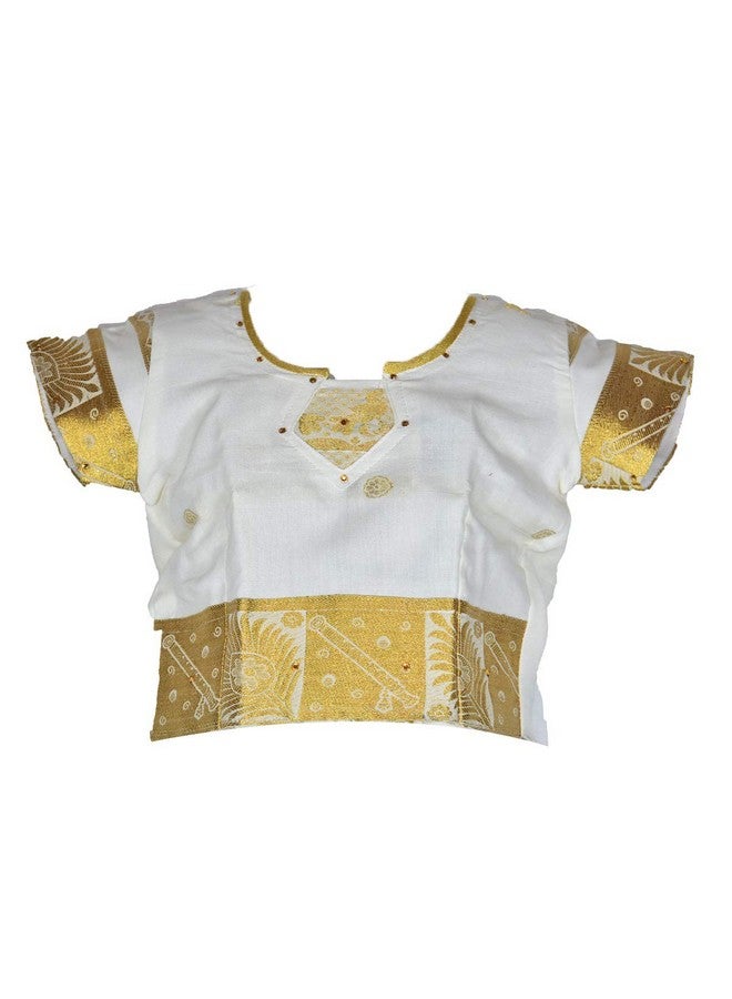 amirtha fashion AMIRTHA FASHION Girls Traditional Lehenga Choli KERALA SAREE (2-3 Years_AMFKHS3_20) - Image 2