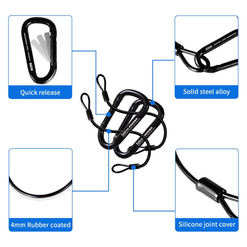 Selens Electrical Tape Holder for Gaffers Tape, Quick Lock Steel Clip Snap Hooks with 15" Hanging Rope for Photography, Film, Stage and Television Production Carrying Tools - Image 3