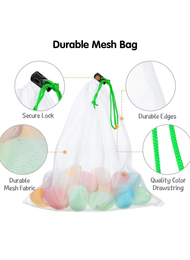 UNIVERSAL 20 Pieces Mesh Zipper Pouch Toy Storage Organization Mesh Bags Washable Reusable Produce Bags 5 Large 8 Medium 7 Small for School Office, Puzzles Games Organizing Storage Blue Green Red - Image 3