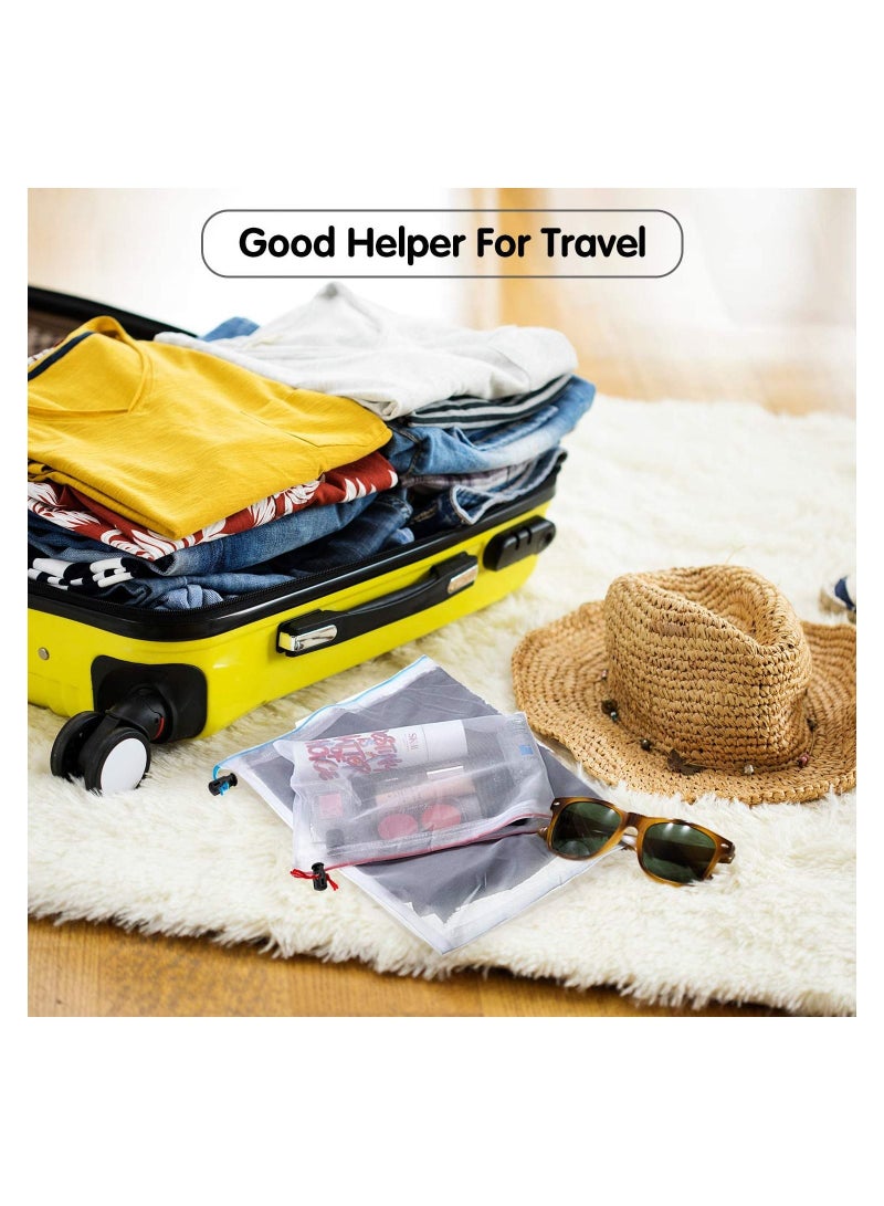 UNIVERSAL 20 Pieces Mesh Zipper Pouch Toy Storage Organization Mesh Bags Washable Reusable Produce Bags 5 Large 8 Medium 7 Small for School Office, Puzzles Games Organizing Storage Blue Green Red - Image 4