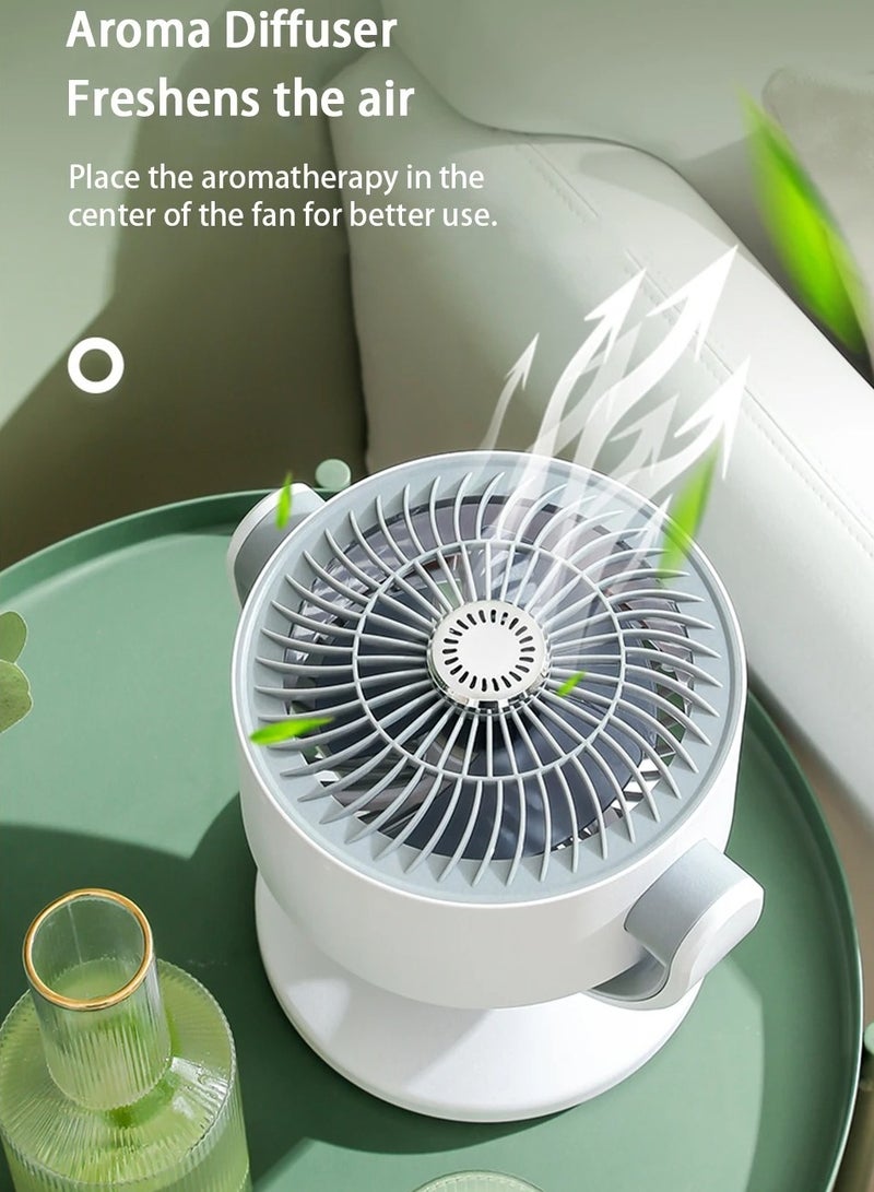 بيتشو مروحة تدوير الهواء المحمولة، مروحة مكتب صغيرة بثلاث سرعات للرياح، مروحة تبريد مكيف الهواء، مروحة كهربائية للمنزل والمكتب والغرفة - Image 2