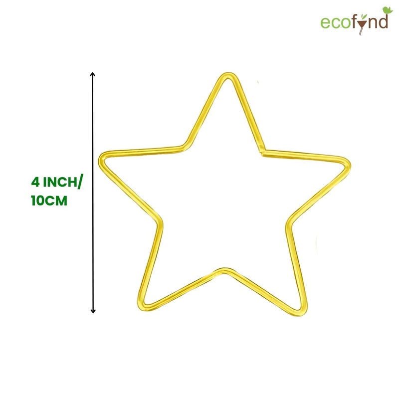 ecofynd 10pcs Star 4 Inch Metal Crafts Hoops, Gold Dream Catcher Rings Supplies, Macrame Creations Ring for Wreath Crafts, DIY Projects handicrafts Decoration Wall Hanging Craft (CS4004-GO) - Image 2