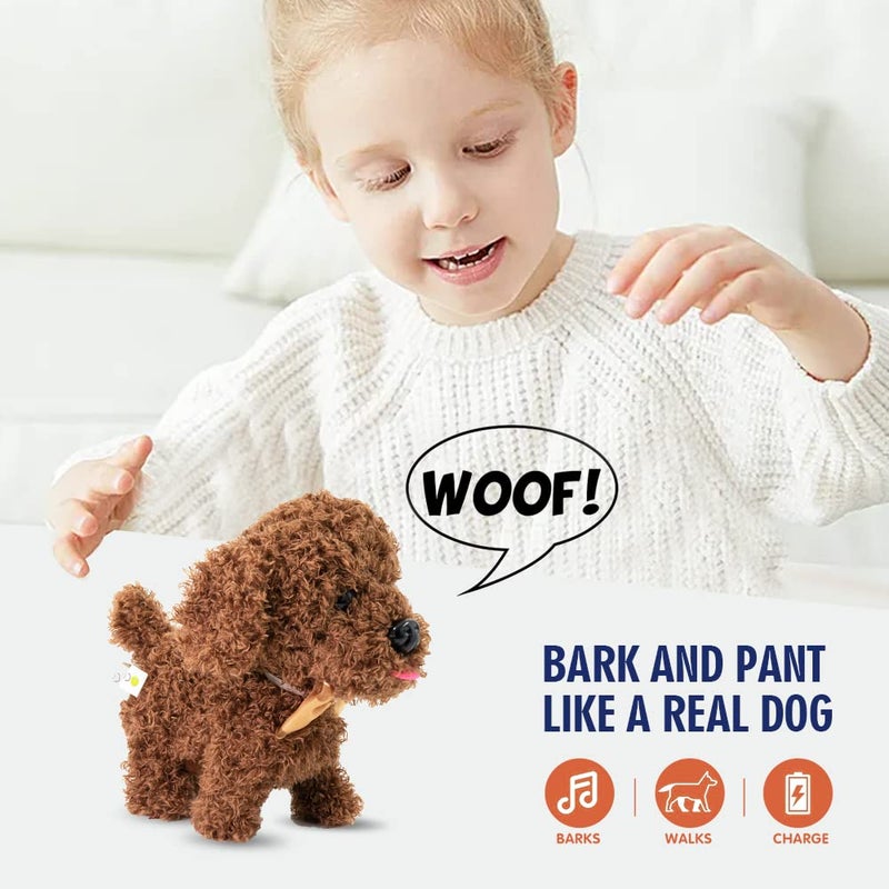 WEofferwhatYOUwant Labradoodle Robot Dog â€“ Interactive Plush Puppy Toy That Walks and Barks â€“ Goldendoodle Stuffed Animal with Sounds â€“ Cuddly Educational Gift for Toddlers 18+ Months - Image 5