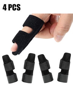 HY 4 Pcs Trigger Finger Splints, Adjustable Trigger Finger Splint Brace, Finger Knuckle Immobilization, Protector, Straightening, Arthritis Relief, Pain Relief  - Image 1