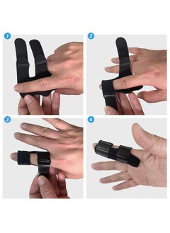 HY 4 Pcs Trigger Finger Splints, Adjustable Trigger Finger Splint Brace, Finger Knuckle Immobilization, Protector, Straightening, Arthritis Relief, Pain Relief  - Image 4