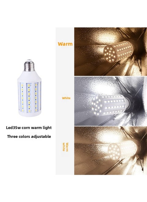 Led Studio Small Soft Light Photography Lamp Set Indoor Still Life Products Shooting Lighting Lamp A Generation Of Hair-Light Source Color:35W Warm Corn Lamp
