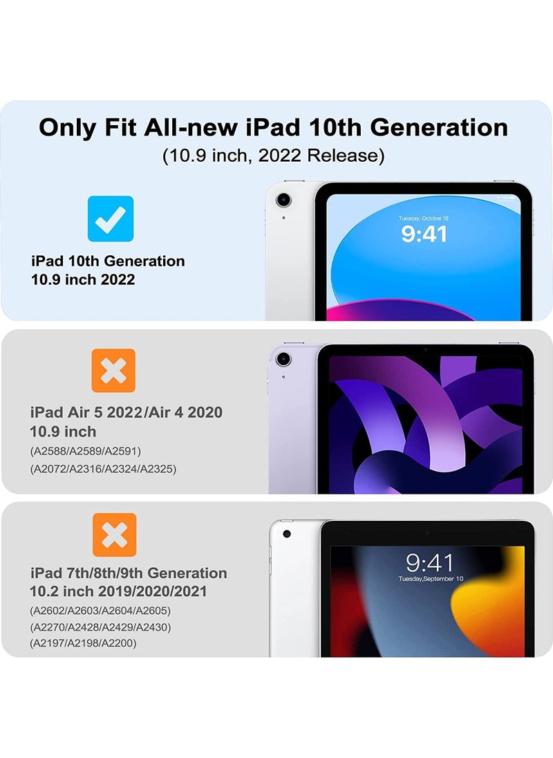 ESR - Apple iPad 10th Generation 10.9 Inch 2022 A2696 A2757 A2577 with Horizontal Stand Sleep Mode Back Silicone Smart Stromix Case + Screen Protector - Smart Charging Compatible - Image 1