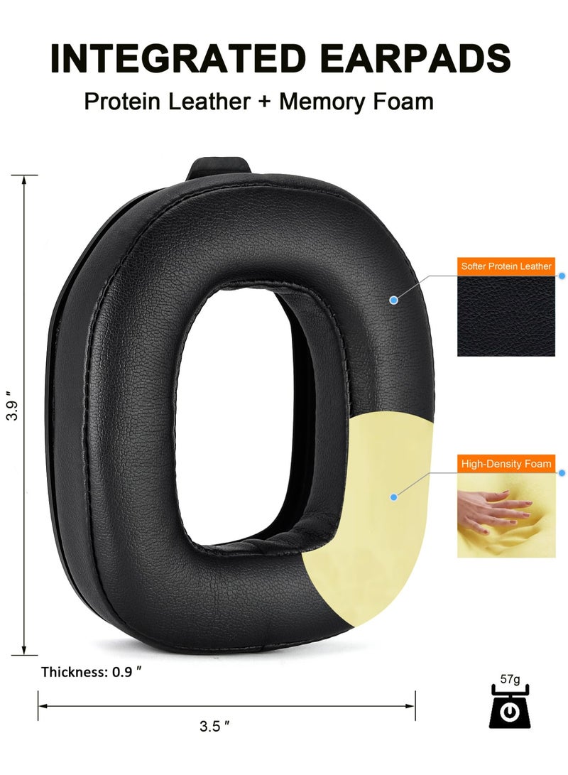 Replacement Ear Pads Cushion Kit for Over Ear Headphones Memory Foam Protein Leather Earpads with Microphone Foam Covers - Image 4