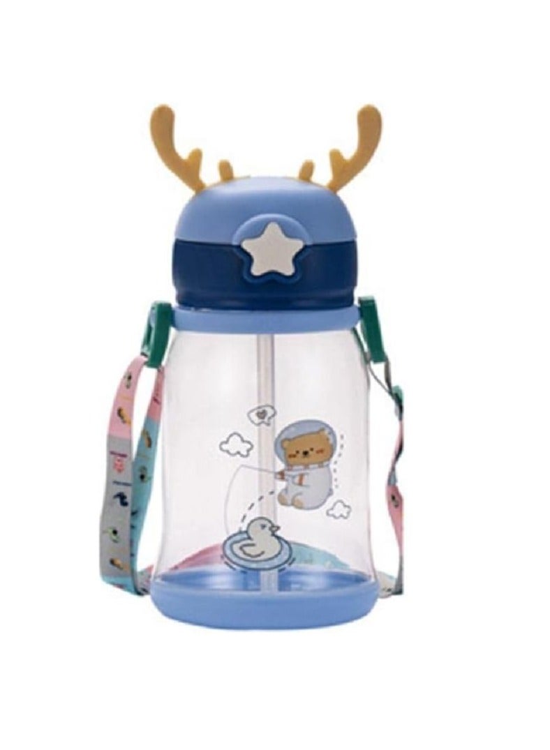 Water Bottle With Shalemo - Leak Proof Portable Water Bottles - 600Ml - Safe And Hygienic - Clear Silicone Shalemo - Solid Acrylic - Colors (White Deer) - Image 2