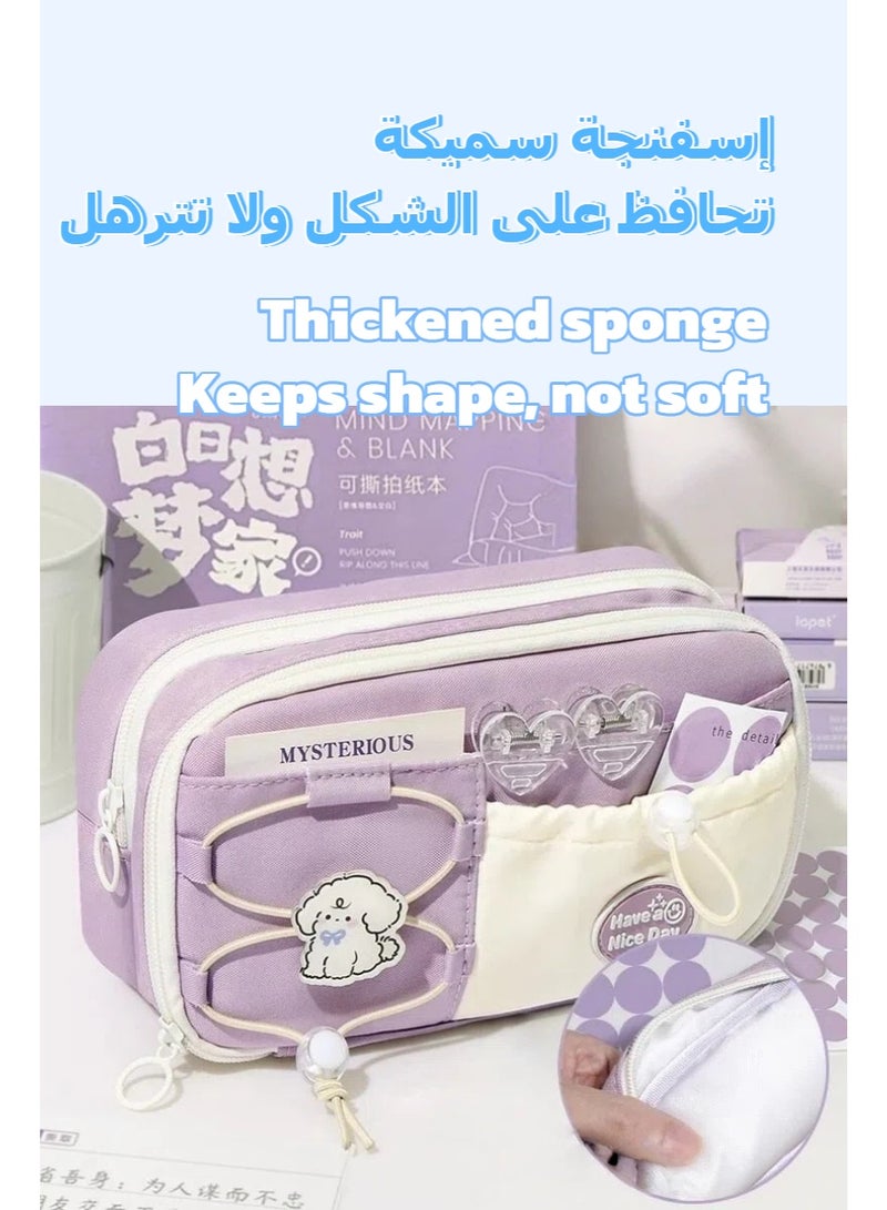 Fashionable Pencil Case, Multi-Compartment Stationery Case, Suitable for Boys and Girls to Store School Supplies - Image 2