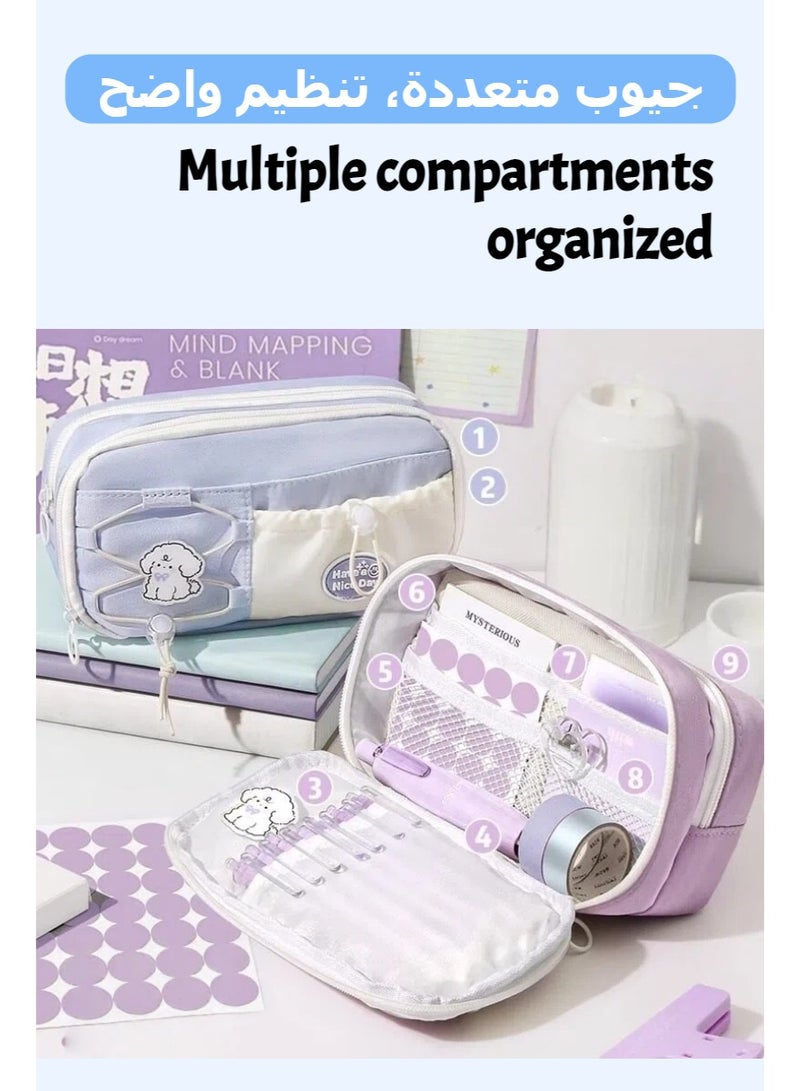 Fashionable Pencil Case, Multi-Compartment Stationery Case, Suitable for Boys and Girls to Store School Supplies - Image 3