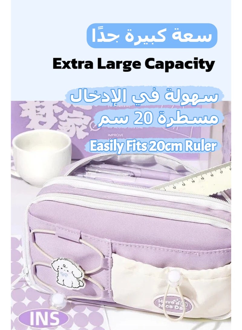 Fashionable Pencil Case, Multi-Compartment Stationery Case, Suitable for Boys and Girls to Store School Supplies - Image 5