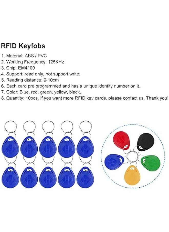 Generic - OBO Hands RFID Standalone Keypad Access Control Card Reader with Digital Keypad+10 EM4100 Tags for Home/Apartment/Factory Secure System (T22) - Image 1